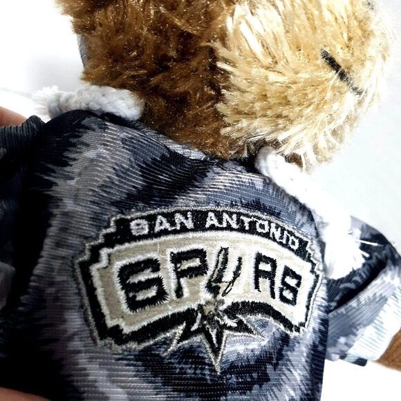 San Antonio Spurs NBA Teddy Bear 9.5" So Soft Plush Wearing Embroidered Hoodie - Picture 8 of 9